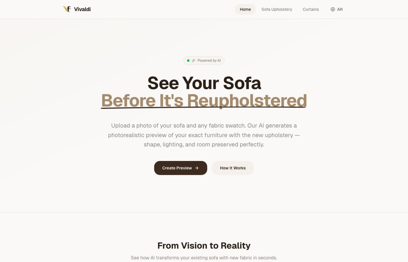 Vivaldi — Website preview